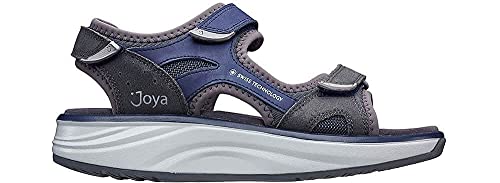 JOYA Komodo Grey/Blue - Sportliche Damen Sandale aus Nubuk und gewachstem Wildleder - EU Weit 36 von JOYA