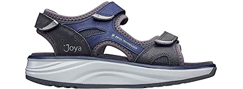 JOYA Komodo Grey/Blue - Sportliche Damen Sandale aus Nubuk und gewachstem Wildleder - EU Weit 36 von JOYA