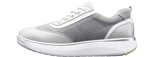 JOYA Laura Light Grey, Damen Sneaker Leder und Wildleder, hellgrau, 37 2/3 von JOYA