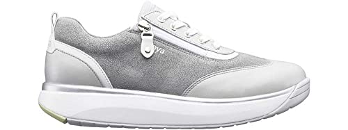 JOYA Laura Light Grey, Damen Sneaker Leder und Wildleder, hellgrau, 38 1/3 von JOYA