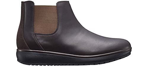 JOYA London II Dark Brown - Damen Chelsea-Stiefel aus weichem Vollnarbenleder und Details aus Wildleder - 37 2/3 von JOYA