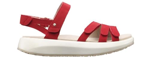 JOYA Merida Red, Sandalen für Damen aus Veloursleder mit Mikrofaserfutter, rot, 36 von JOYA