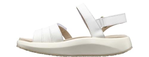 JOYA Merida White, Sandalen für Damen aus Vollnarbenleder mit Mikrofaserfutter, weiß, 39 von JOYA