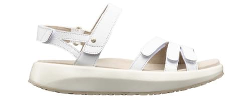 JOYA Merida White, Sandalen für Damen aus Vollnarbenleder mit Mikrofaserfutter, weiß, 40 von JOYA