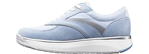 JOYA Sydney II Light Blue, Damen Sneaker mit Veloursleder und Mesh-Obermaterial, hellblau, 37 2/3 von JOYA