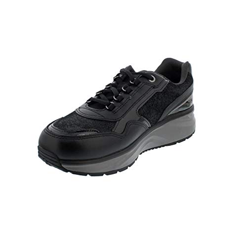 JOYA Tina II Black, Damensneaker aus Nubuk, Leder und Mesh, für die tägliche Belastung, Bequeme Schnürsneaker, Schwarz, 37 von JOYA