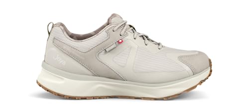 JOYA Veloce STX Beige - Beiger Damen Sneaker aus Ripstop-Nylon-Mesh zum Schnüren. von JOYA