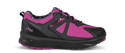 JOYA Veloce STX Pink - Pink-schwarzer Damen Sneaker aus Ripstop-Nylon-Mesh zum Schnüren. von JOYA