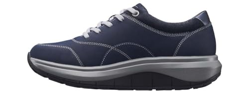 JOYA Venice Dark Blue, Nubuk-Schnürschuh für Damen, Nubuk-Schnürschuh mit atmungsaktiver Mesh-Zunge, dunkelblau, 40 1/3 von JOYA