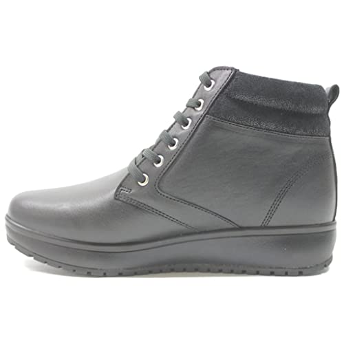 JOYA Wilma II Black Boot, Full-Grain Leather/Velour/Textile, Air-Sohle, Kategorie Emotion 874cas, Größe 39 von JOYA