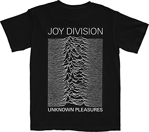 JOYDIVISION Unisex-Erwachsene Joy Division Stacked Unknown Pleasures T-Shirt, Schwarz, XL von JOYDIVISION