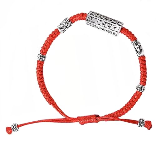 JOYEAR Seil-Armband für Herren, Armbänder für Paare, rote und schwarze Armbänder, Unisex-Geschenk, Medium, Kupfer, Kein Edelstein von JOYEAR