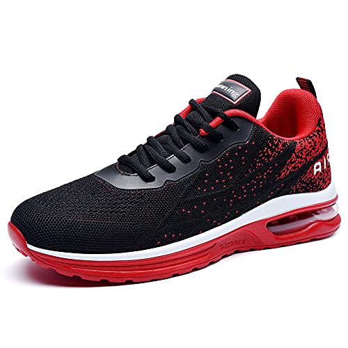 JOYFON Air Sneakers für Herren rutschfeste Laufschuhe Sportschuhe Fashion Casual Sneaker Schwarz Rot 40 von JOYFON