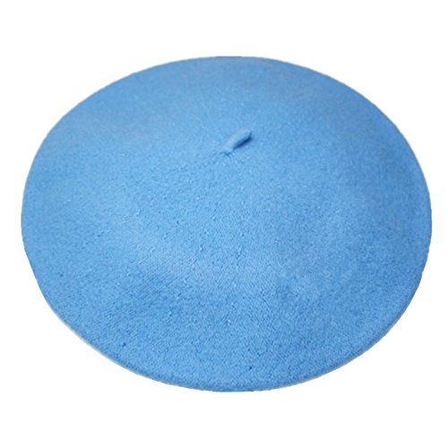 JOYHY Damen Solide Klassisch Französisch Stil Baskenmütze Mütze Hut Himmel Blau von JOYHY