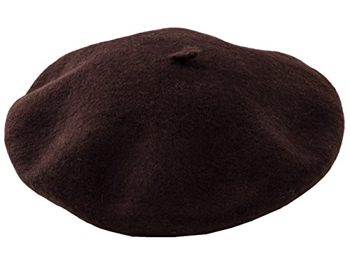 JOYHY Kinder Mädchen Jungs Wolle Französisch Stil Baskenmütze Mütze Caps Braun von JOYHY