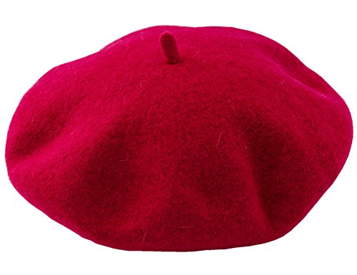 JOYHY Kinder Mädchen Jungs Wolle Französisch Stil Baskenmütze Mütze Caps Rot von JOYHY
