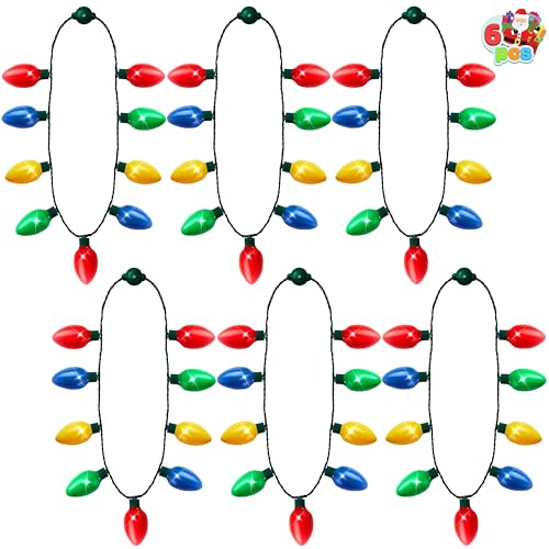JOYIN 12 Stück Festliche Weihnachten LED Light Up Bulb Halsketten Zubehör für Weihnachten Party Favor Supply Zubehör von JOYIN