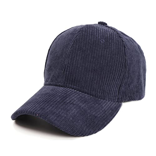 JOYISURE Baseball Cap Herren Damen Einfarbige Cord Baseballmütze Sommer Beiläufiger Schirmmütze Einstellbar Atmungsaktiv Baseballkappe UV-Schutz Baseball Kappe für Draussen,Sport und Reisen,Marine von JOYISURE