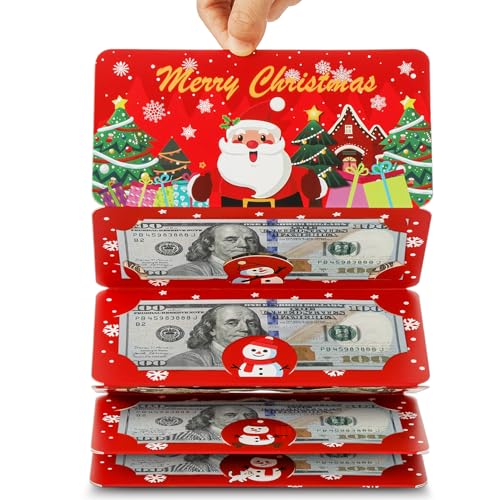 Weihnachts-Geldhalter für Bargeld, Weihnachtskarten mit Umschlägen, Überraschung, Weihnachtsgeschenke für Kinder, Teenager, Mädchen, Jungen, Frauen, Männer, Mutter, Papa Weihnachts-Geldhalter für Bargeld, Weihnachtskarten mit Umschlägen, Überraschung, Weihnachtsgeschenke für Kinder, Teenager, Mädchen, Jungen, Frauen, Männer, Mutter, Papa von JOYJOM