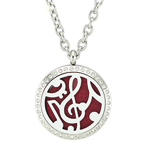 joymiao Verarbeitung Diffusor Anhänger Halskette Schmuck Gravieren Rose Blume mit Einzigartiges Design für Frauen von JOYMIAO