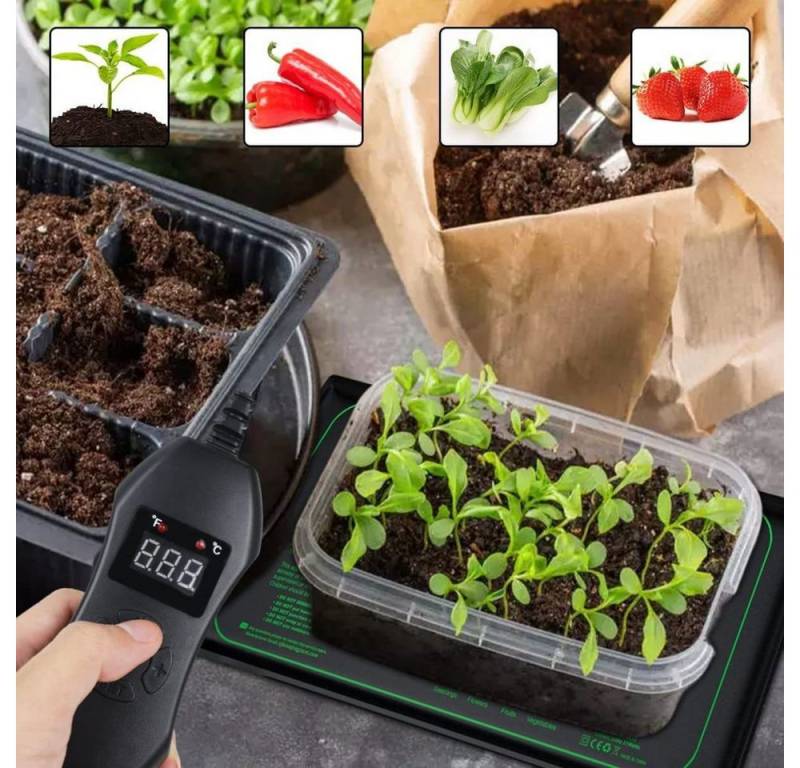 VIVIHEYDAY Heizkissen Plant Sämling-Heizmatte mit Thermostat, warme Hydrokultur-Heizmatte Wärmematte von VIVIHEYDAY