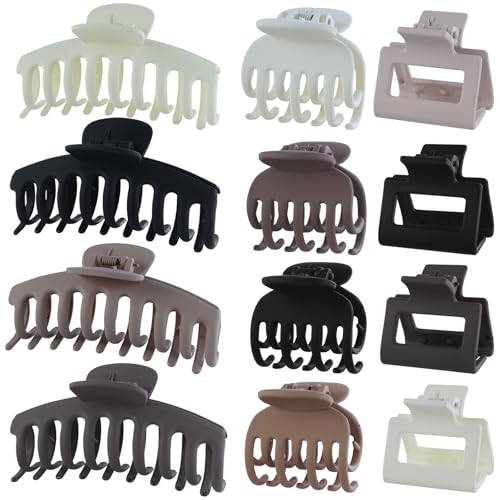 12 Stück Haar Klammer JOYSKY Haarklammer Set Große Haarklammer Haarklammern Damen Geeignet für Alle Haartypen Ideal für Den täglichen Gebrauch und Verschiedene Feste von JOYSKY