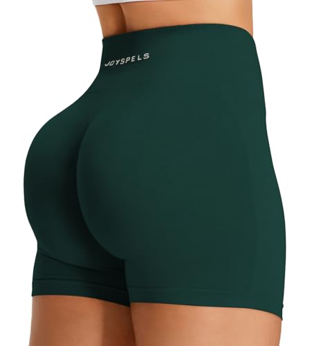 JOYSPELS Kurze Sporthose Damen Sport Shorts, High Waist Radlerhose Kurz Leggings Push Up Gym Laufhose Scrunch Leggins Sommer(Offroadgrün,XS) von JOYSPELS