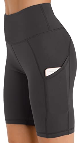 JOYSPELS Kurze Sporthose Radlerhose Damen High Waist Kurze Hose Leggings Laufhose Damen Kurz, Grau, XS von JOYSPELS