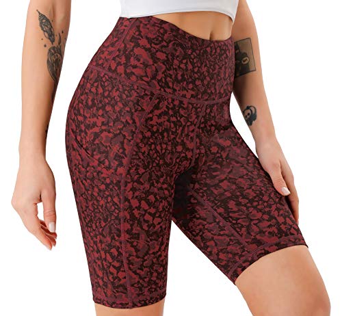 JOYSPELS Kurze Sporthose Radlerhose Damen mit Print Muster Kurze Hose Leggings Laufhose Damen Kurz, Camo, M von JOYSPELS