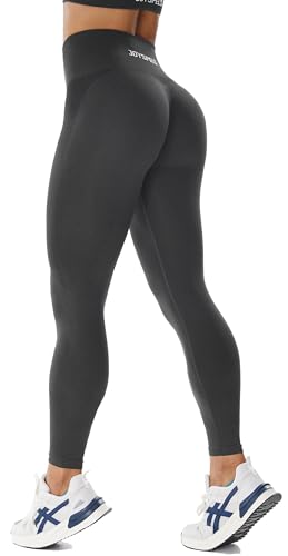 JOYSPELS Leggings Damen, Sport Leggins High Waist Sporthose Sportleggins Lang Laufhose Yogahose Gym, Dunkelgrau L von JOYSPELS