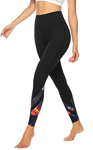 JOYSPELS Sporthose Damen Yogahose Sportleggins Sport Leggings High Waist Leggins Hose, Sternenhimmel, XS von JOYSPELS