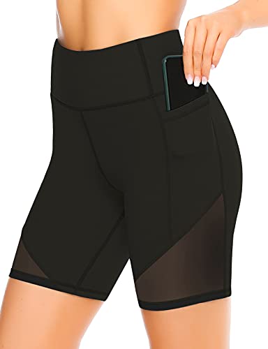 JOYSPELS Radlerhose Damen Kurze Sporthose, Shorts Sportshorts Schwarz L von JOYSPELS