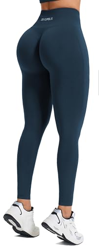 JOYSPELS Sport Leggings Damen, High Waist Sporthose Blickdicht Sportleggins Gym Leggins Push Up Yogahose, Korallenblau S von JOYSPELS