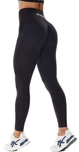 JOYSPELS Sport Leggings Damen, High Waist Sporthose Blickdicht Sportleggins Gym Leggins Push Up Yogahose, Schwarz XS von JOYSPELS