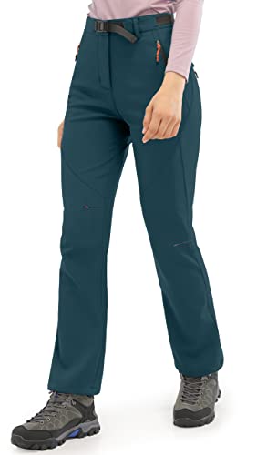 JOYSPELS Skihose Damen, Winddichte Gefütterte Softshellhose Damen Winter wasserdichte Wanderhose Blau, M von JOYSPELS