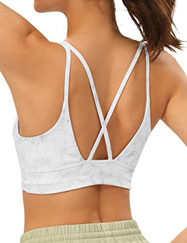 JOYSPELS Sport BH Starker Halt mit Pads Gepolstert Tank Crop Top Bustier für Yoga Fitness Laufen von JOYSPELS