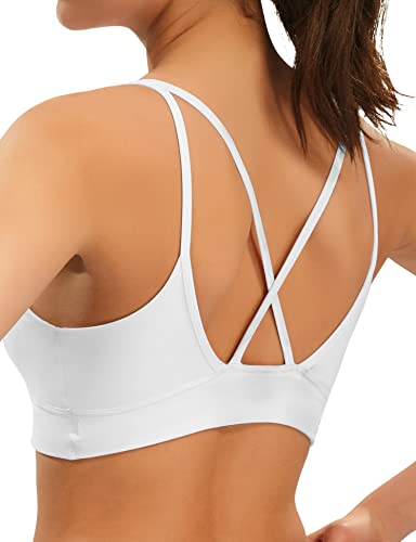 JOYSPELS Sport BH Starker Halt mit Pads Gepolstert Tank Crop Top Bustier für Yoga Fitness Laufen von JOYSPELS