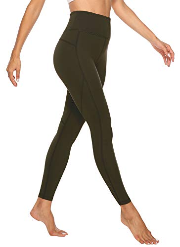 JOYSPELS Sport Leggings Damen, Sporthose Damen Sportleggins Yogahose, Lodengrün L 40 von JOYSPELS