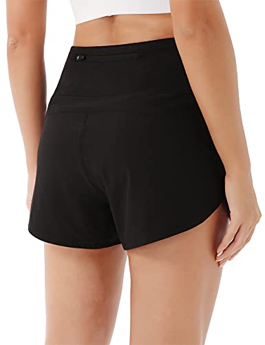 JOYSPELS Sport Shorts Damen Sommer, Kurze Sporthose Damen Laufhose Kurz Jogginghose Hose, Schwarz L von JOYSPELS