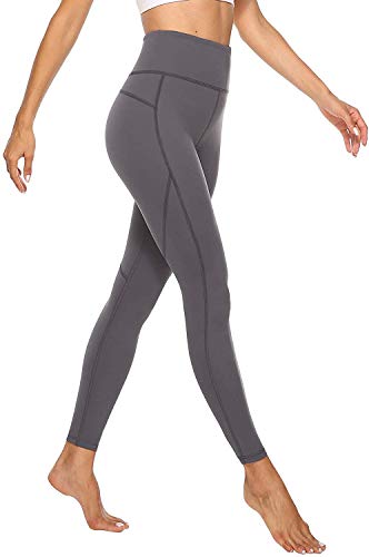 JOYSPELS Sporthose Damen, Sport Leggings Damen Sportleggins Lang Yogahose Leggins, Grau S von JOYSPELS