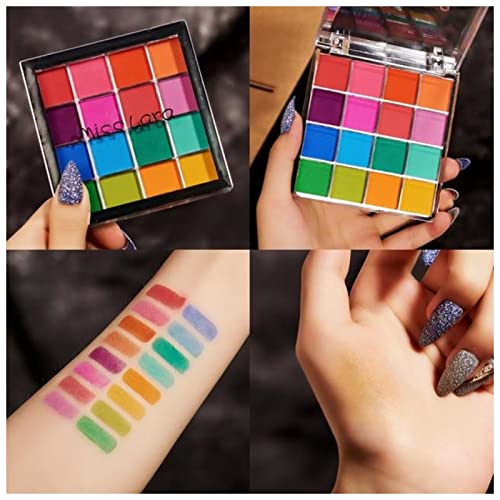 Beauty palette 16 Farben Matte Lidschatten Earth Color Lidschatten-Palette Leicht zu färben Wasserdicht Langlebige Lidschatten Makeup Kosmetik Make up palette(France) von JOYTILLGU