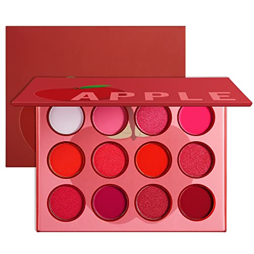 Beauty palette 20pcs / lot Red Lidschatten-Palette Kosmetik Niedliche Erröten-Lidschatten Custom Lidschatten-Palette mit Logo Make up palette(Rose Red) von JOYTILLGU