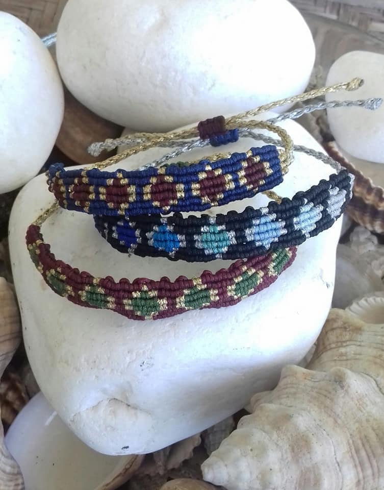 Makramee Kreuz Armband, Armband Kreuz, Armband, Armband, Kreuz Schmuck, Makramee Schmuck, Handgefertigtes Armband, Boho Style, Handgefertigter von JOYbyAndrianna