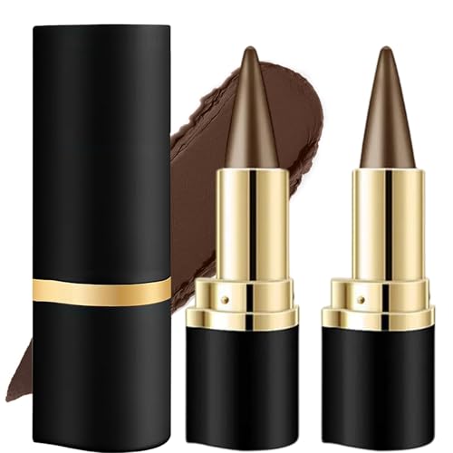 JOZMMZEOOA 2 Stück Matte Schnell Trocknender Eyeliner,Wasserfest Waterproof Gel Kajalstift Matte Schnell Trocknender Eyeliner Stick Pencil,für ein Alltägliches Anhaltend Augen Make Up(Braun) von JOZMMZEOOA