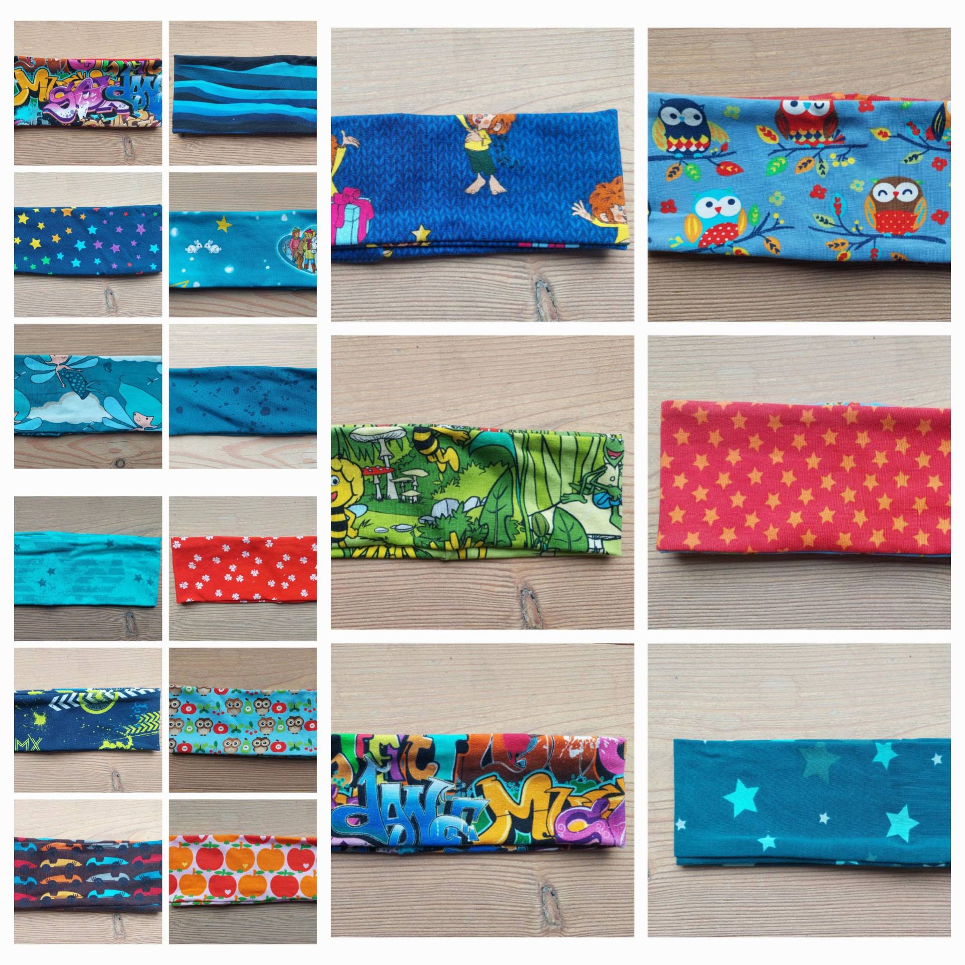 stirnband Für Kinder/Jugendliche/Erwachsene Verschiedene Motive Und Längen von JOhandgmacht