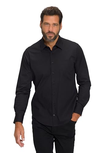 JP 1880 Herren Hemd, Flexnamic®, Kentkragen, Modern Basic Fit, Schwarz, 6XL EU von JP 1880