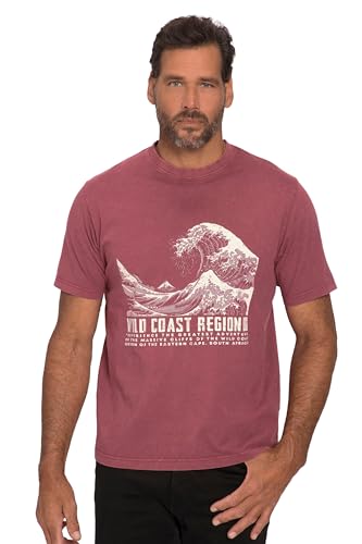 JP 1880, Herren, Große Größen, T-Shirt, Halbarm, Vintage Look, Wild Coast Print, Rundhals von JP 1880