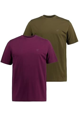JP 1880 Herren T-shirts, 2er-pack, Aubergine, 6XL EU von JP 1880