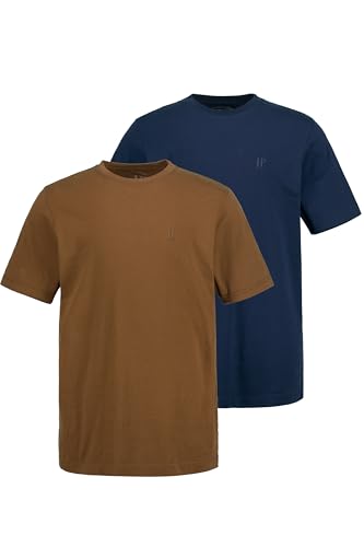 JP 1880 Herren große Größen Übergrößen Menswear L-8XL T-Shirts, Basic, 2er-Pack, Rundhals, bis 8XL mokkabraun XXL 702637346-XXL JP 1880 Herren große Größen Übergrößen Menswear L-8XL T-Shirts, Basic, 2er-Pack, Rundhals, bis 8XL mokkabraun XXL 702637346-XXL von JP 1880