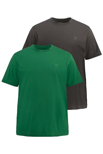 JP 1880 Herren große Größen Übergrößen Menswear L-8XL JP1880 T-Shirts, Basic, 2er-Pack, Rundhals, bis 8XL smaragdgrün XL 702637452-XL von JP 1880
